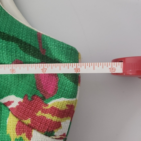 J Crew Floral Green Sleeveless Dress Size 8 - Picture 6 of 7